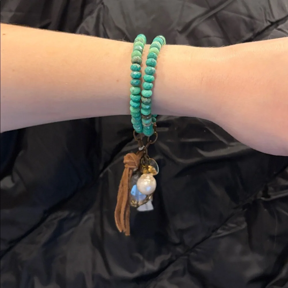NWT! CANOE - three strand, Peruvian opal bracelet - Picture 4 of 8